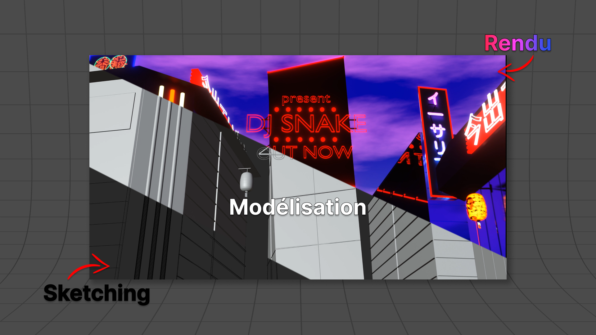 modélisation 3D dj snake album scénographie